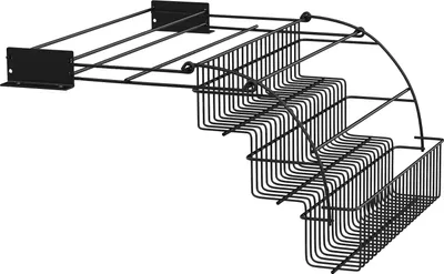 Immagine prodotto di Scaffale a 3 ripiani, montato su armadio, organizer versatile, nero, 3 ripiani