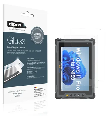 Produktbild von 2x Schutzfolie für ONERugged M80N matt - Anti-Shock 9H Folie dipos Glass Kunststoffglas