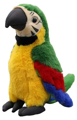 Productafbeelding van Pluizenpapegaai, 30 cm, groen, knuffel voor kinderen