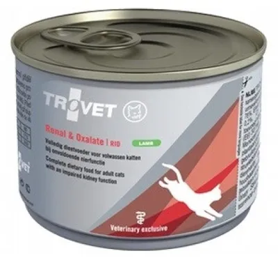 Zdjęcie produktu dla Trovet Renal & Oxalate RID 200g Dietetyczna Mokra Karma z Jagnięciną Dla Kotów z Niewydolnością Nerek Kamicą Szczawianową i Cystynową