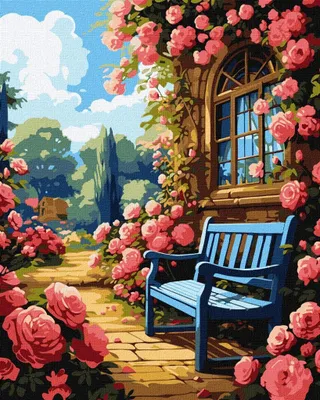 Produktbild von Malen nach Zahlen - Blumengarten 40x50cm