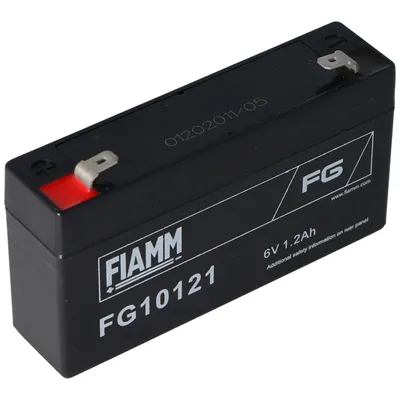 Zdjęcie produktu dla Fiamm FG10121 Akumulator ołowiowo-żelowy 6 V, 1,2 Ah z 2 stykami wtykowymi Faston