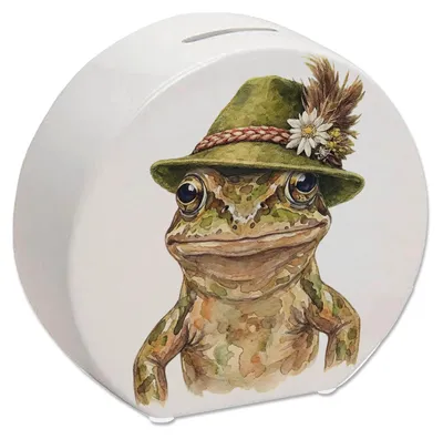 Produktbild von Grasfrosch mit alpenländischem Trachtenhut Spardose