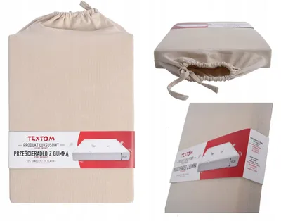 Produktbild von Textom Premium Spannbettlaken Baumwolle Elasthan 140x200 cm