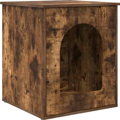 Obrázek produktu pro Kočičí dům Kouřový dub 53 x 52 x 62 cm kompozitní dřevo