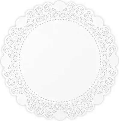 Produktbild von Hypafol Tortenspitzen 100 Stück | Rund | Spitzendeckchen für Kuchen, Torte, Snacks | Plattenunterlage aus Papier | Ideal für Gastronomie, Hochzeiten, Geburtstagsfeiern oder Catering (Ø 36 cm)