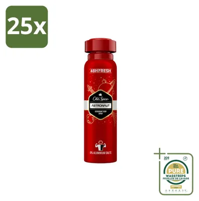 Productafbeelding van 25 x Old Spice Deospray Astronaut, aluminiumvrij, 150 ml - Voorraadverpakking - 25 stuks