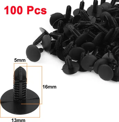 Image de 100 Pcs Rivet Plastique Trou de 5mm Agrafe Clips-Poussoir Pare-chocs Porte pour Voiture