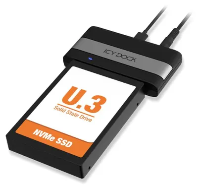 Immagine prodotto di ICY Dock MB307U-1VB Adapter  IcyDock USB4 to 15mm U.2/U.3 SSD External Adapter