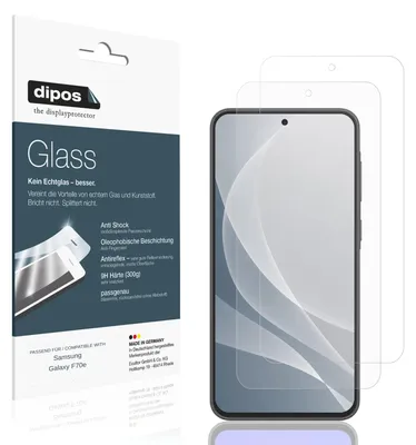 Produktbild von 2x Schutzfolie für Samsung Galaxy F70e matt - Anti-Shock 9H Folie dipos Glass Kunststoffglas
