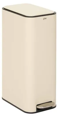Produktbild von Schlanker, rechteckiger treteimer „delta“ 30 l, lehmfarben - 5 five simply smart