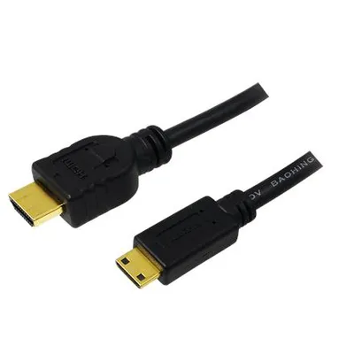 Image de Logilink CH0021 Logilink HDMI-Kabel Ethernet A -> mini St/St  1.00m sw