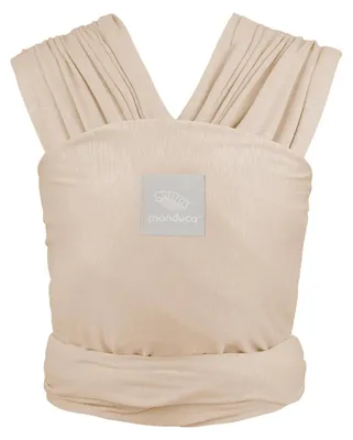 Produktbild von manduca Sling - Babytragetuch - Elastische Babytrage für Neugeborene von der Geburt bis zu 15 kg - Baumwolle - GOTS ,Powder