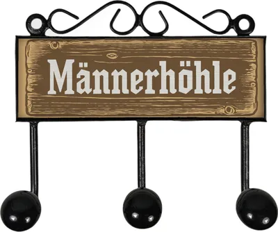 Produktbild von Männerhöhle Kleiderhaken Leiste mit 3 Haken