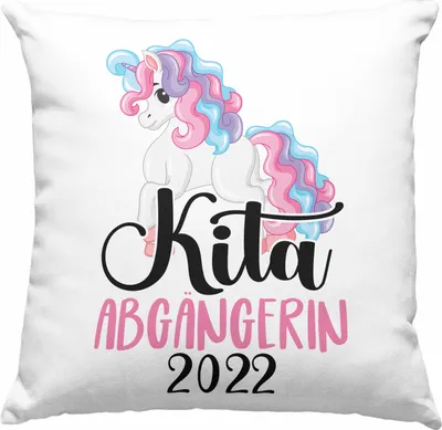 Produktbild von Trendation - Kita Abgängerin 2022 Einschulung Mädchen Geschenk Deko-Kissen mit Füllung 40x40 Schulstart 1. Schultag Schuleinführung Schulanfang Geschenkidee Schulkind (Grün)