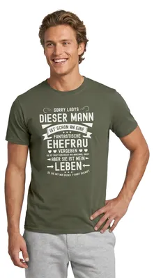 Produktbild von Spreadshirt Ehemann Geschenk Witzig Spruch Hochzeitstagsgeschenk Hochzeitstag Männer T-Shirt, XL, Militärgrün