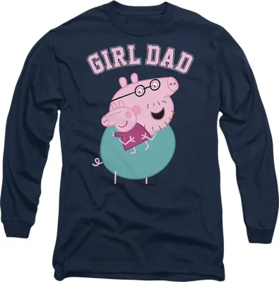 Obrázek produktu pro Prasátko Peppa - Tričko "Girl Dad" pro muže/dámy, uni, s dlouhým rukávem TV21396 (L) (Navy)