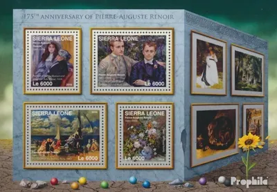 Produktbild von Briefmarken Sierra Leone 2016 Mi 7338-7341 Kleinbogen (kompl. Ausg.) postfrisch Pierre-Auguste Renoir