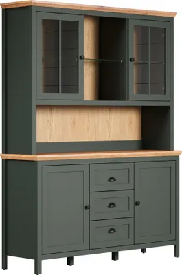 Produktbild von Buffet >Stanton< in Tannengrün / Eiche - 146x198x45cm (BxHxT)
