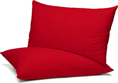 Produktbild von BEAUTEX 2er Set Kissenbezug, Kissenhülle aus gekämmter Baumwolle, Premium Jersey 160g/m², Größe und Farbe wählbar,Rot,60x60cm
