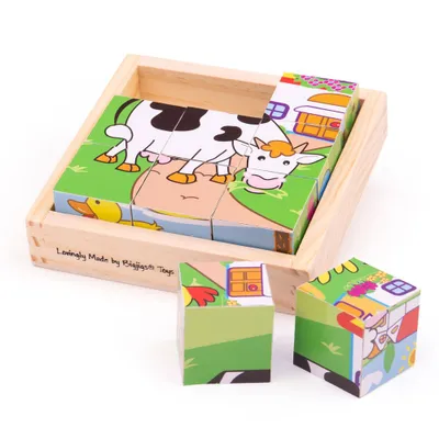 Produktbild von Bigjigs Toys Animal Cube, 9 Stück(e), Tiere, 1,5 Jahr(e)