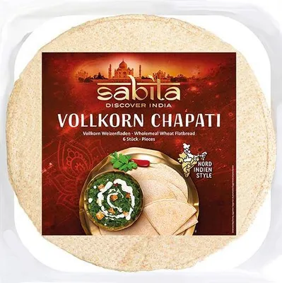Produktbild von Vollkorn Chapati 6 Stück