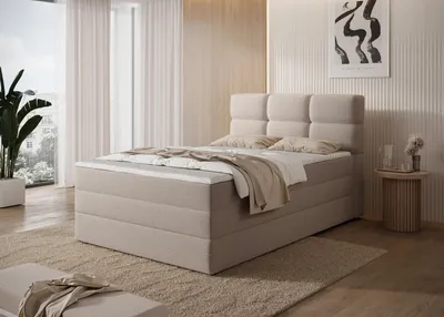 Obrázok produktu pre Kontinentálna posteľ 140x200 MORVIO - béžová