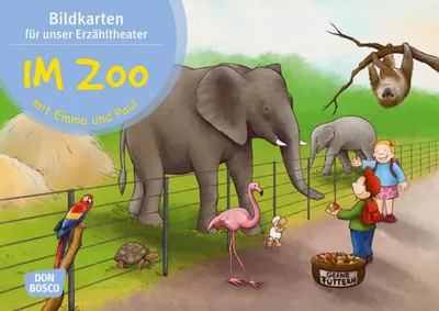 Produktbild von Im Zoo mit Emma und Paul. Kamishibai Bildkartenset