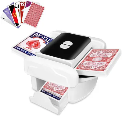 Produktbild von Automatischer Kartenmischer, elektronischer und manueller Spender für 1-2 Kartenspiele, automatischer und manueller Sortiermodus für Brettspiele, Kartenspiele, UNO, Texas Hold'em, Blackjack zu Hause, Casino-Poker