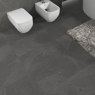 Produktbild von Fliese in Steinoptik Valona Schwarz | 45x90 cm | 0.79 m²/s