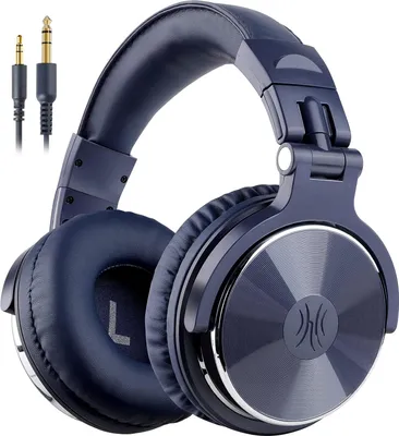 Produktbild von Over Ear Kopfhörer mit Kabel, 50mm Treiber, Bassklang, 6.35 & 3.5mm Klinke, Share-Port, Geschlossene DJ Headphones für Studio, Podcast, Monitor, Handy