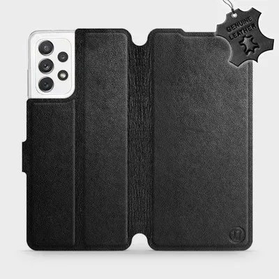 Produktbild von Echtleder Handyhülle für Galaxy A72 5G, Mobiwear Leather, Schwarz