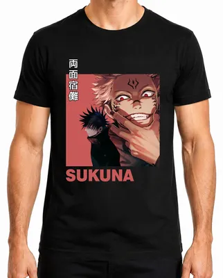 Obrázek produktu pro Jujutsu Kaisen Sukuna 両面宿儺 Anime Aesthetics Curse Villain Gift Pánské tričko, černá, M
