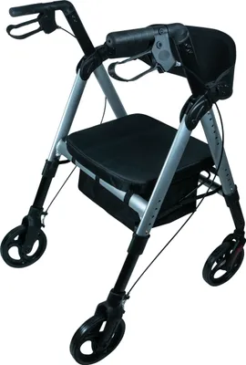 Produktbild von Aidapt bariatrischer Rollator - extra starker Aluminiumrahmen - schwarz