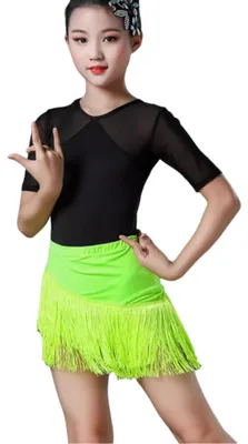 Immagine prodotto di Abbigliamento da danza per bambine con frange, ideale per esibizioni
