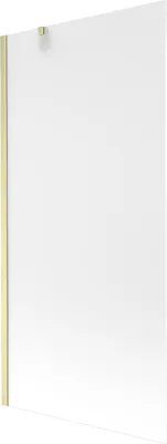 Produktbild von Mexen Next Badewannenabtrennung 1-flügelig 90 x 150 cm, Matt, gebürstetes Gold - 895-090-000-00-30-55