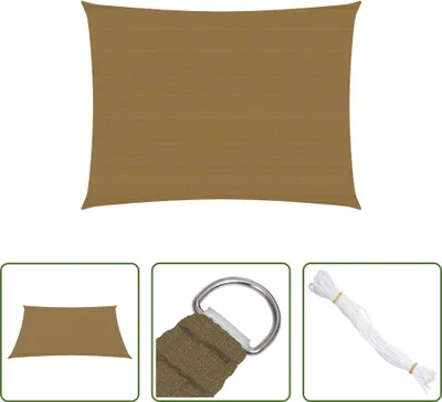 Produktbild von The Living Store Sonnensegel 160 g/m² Taupe 3,5x5 m HDPE