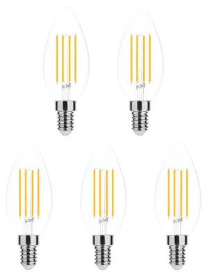 Produktbild von Modee E14 LED Filamentlampe 4W 470lm 2700K Warmweiß 5 Stück