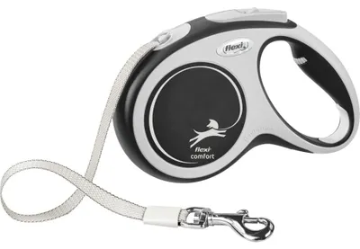Produktbild von flexi COMFORT Gurt - schwarz - 5 m