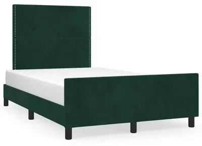 Productafbeelding van vidaXL Bedframe zonder matras, donkergroen, 120x190 cm, fluweel