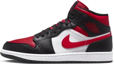 Produktbild von Nike Air Jordan 1 Mid White Black Red - EU 45,5