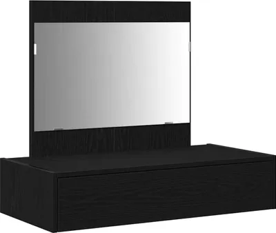 Produktbild von vidaXL Schminktisch mit Speicher Schwarz 83 x 40 x 70 cm Holzwerkstoff