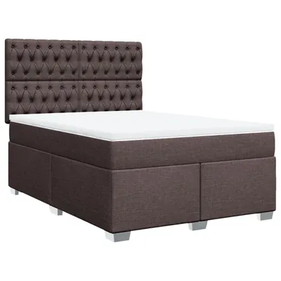 Produktbild von Boxspringbett mit Matratze Dunkelbraun 140x190 cm Stoff