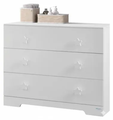 Image de Micuna Commode - Poignées Étoile - Blanc