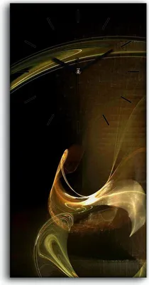 Produktbild von Dekor Leinwand Uhr Wandbilder Kunstdruck 30x60 abstrakte fraktales Kunst - schwarze Hände