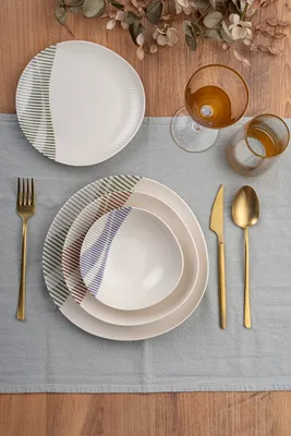 Obrázok produktu pre Hermia Concept, GBSRD24KY4R3095, jedálenský servis (24 dielov), 100 % PORCELÁN, viacfarebný, 25 x 25 x 2 cm