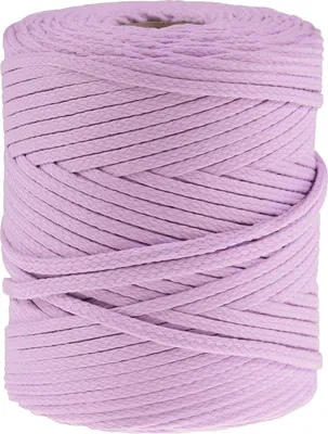 Produktbild von Polyester-Schnur 100m Kordel 4mm, PES Kordel Flechtschnur, Polyesterkordel, Farbe:flieder