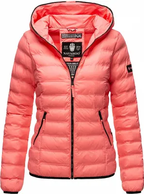 Produktbild von Navahoo Damen Herbst Frühling Jacke Übergangsjacke Steppjacke Kapuze Neevia Coral Gr. 34 -XS