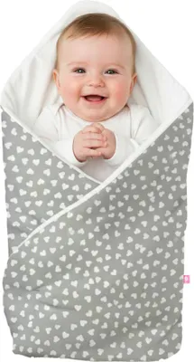 Immagine prodotto di Fascia porta bebè 75x75 cm - cuori grigi