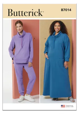 Nähschnittmuster Damen Loungekleid, Top & Hose, XS-XL